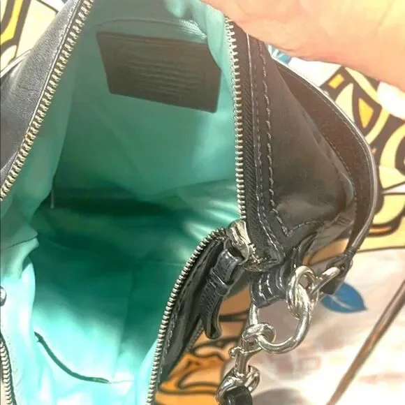 Coach Poppy Perri Leather Shoulder Bag #22421 - Picture 8 of 14